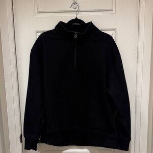 Tuff Athletics Women's Black Quarter zip- size medium